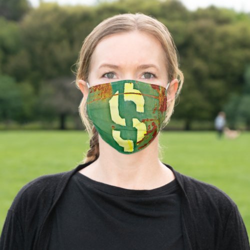 Big Bucks Dollar Sign Adult Cloth Face Mask