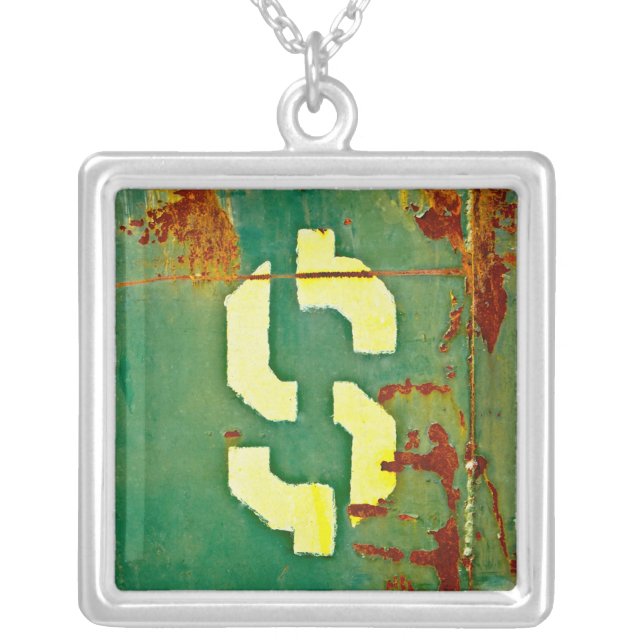 Big Bucks Silver Plated Necklace (Front)