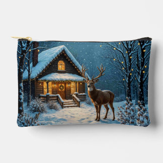 Big Buck's Snowy Christmas Visit Accessory Pouch