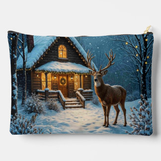 Big Buck's Snowy Christmas Visit Accessory Pouch