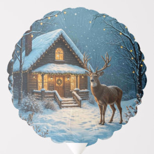  Big Buck's Snowy Christmas Visit Balloon