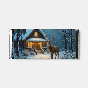 Big Buck's Snowy Christmas Visit Hershey Bar Favors