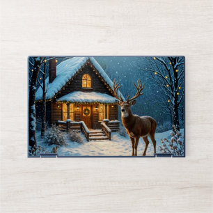 Big Buck's Snowy Christmas Visit HP Laptop Skin
