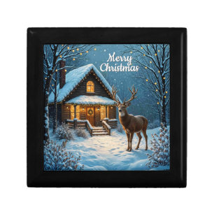  Big Buck's Snowy Christmas Visit Merry Christmas Gift Box