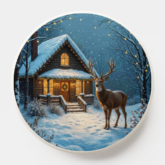 Big Buck's Snowy Christmas Visit PopSocket