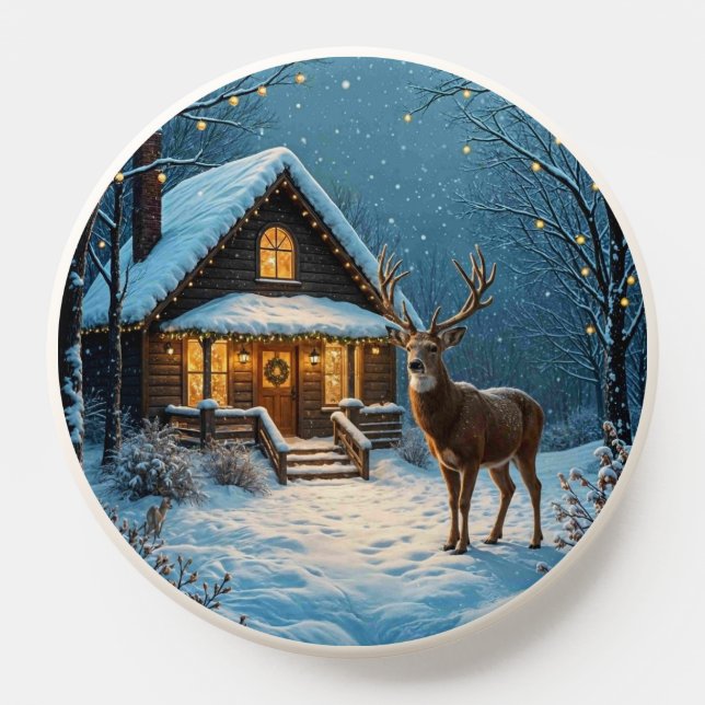  Big Buck's Snowy Christmas Visit PopSocket (Popsocket)