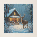  Big Buck&#39;s Snowy Christmas Visit Scarf