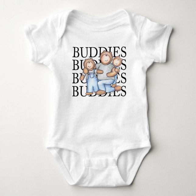 Big Buddy Little Buddy New Sibling Baby Bodysuit (Front)