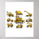 Big Bulldozer Construction Equipment Poster Print