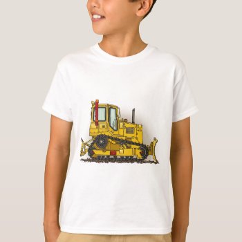 Big Bulldozer Dozer Kids T-shirt by justconstruction at Zazzle