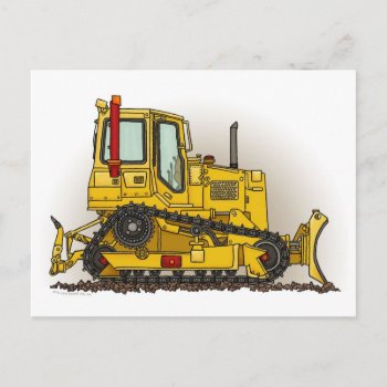 Big Bulldozer Dozer Post Card by justconstruction at Zazzle