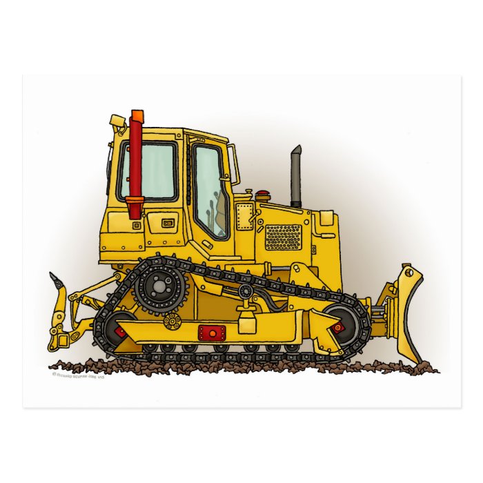 Big Bulldozer Dozer Post Card