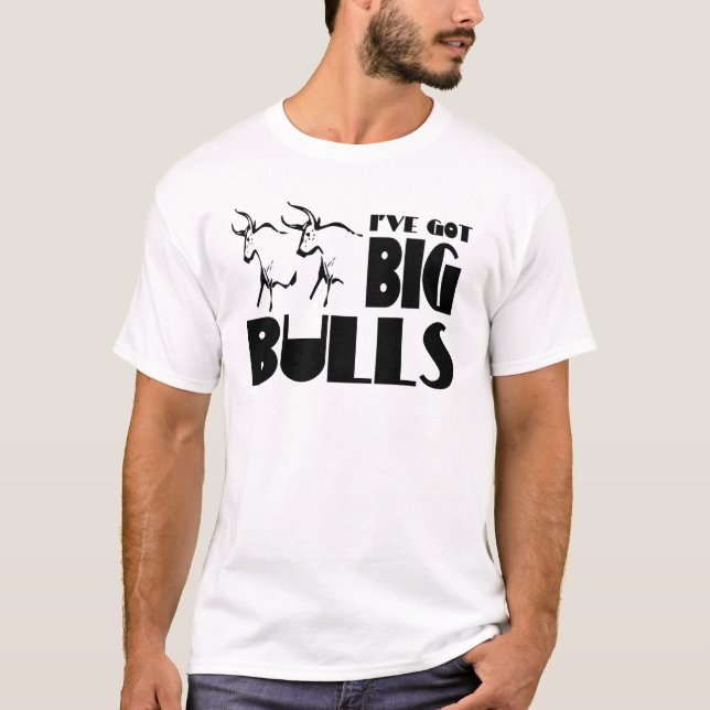 Big Bulls - Funny Farmer T-Shirt (Front)