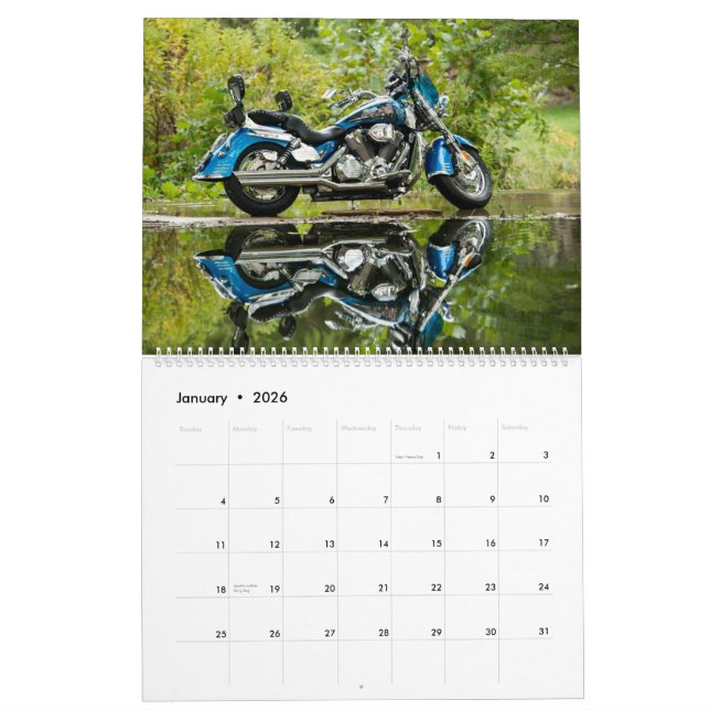 Big Bully Motorcycle Calendar (Jan 2026)