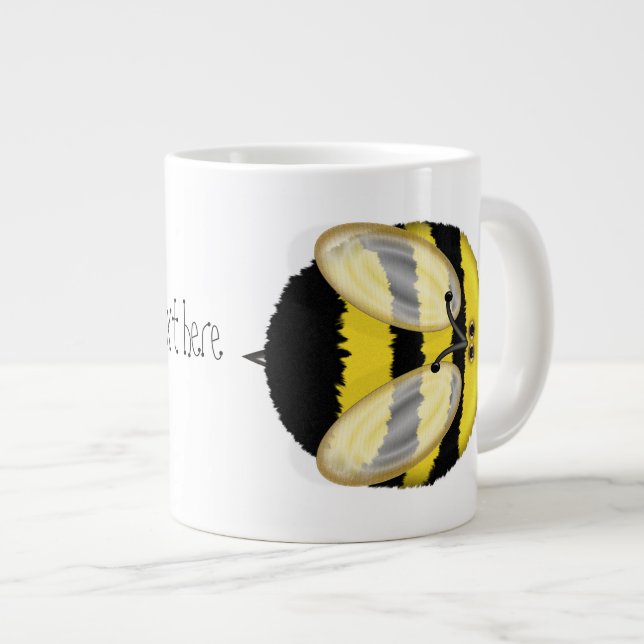 Big Bumble Bee Personalized Jumbo Mug (Front Right)