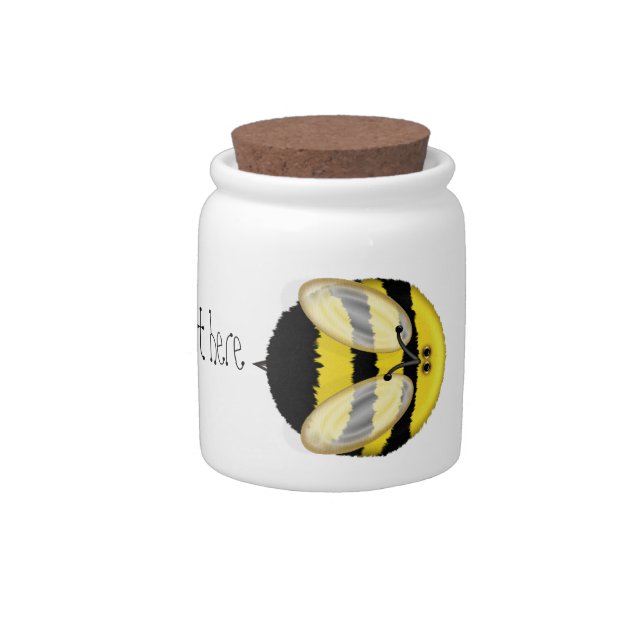 Big Bumble Bee Personalized Small Candy Jar (Right)