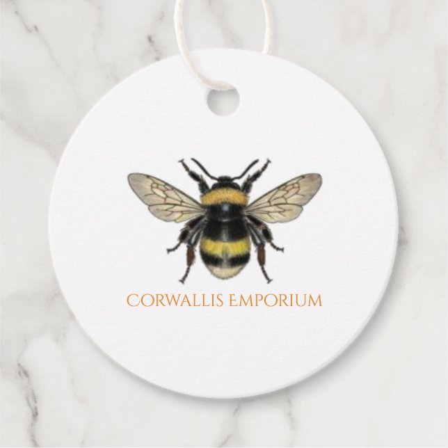 Big Bumble Bee Retail Favor Tags (Front)