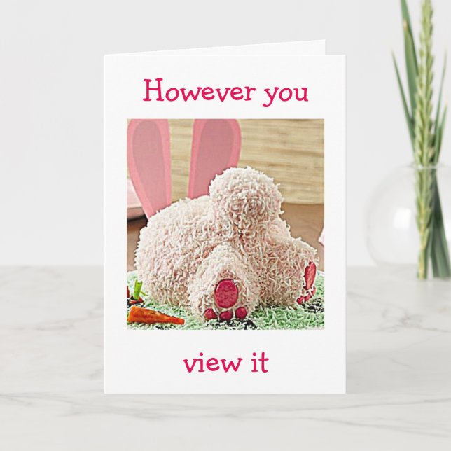 BIG BUNNY BUTT AND BIG EASTER WISH FOR YOU HOLIDAY CARD (Front)