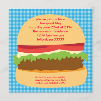Big Burger BBQ Invitation