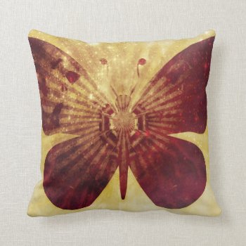 Big Burgundy Butterly Throw Pillow by Tissling at Zazzle