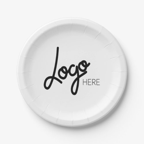 Big Business Logo Modern Minimal White Paper Plate