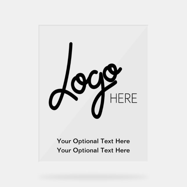 Big Business Logo Professional Modern Acrylic Sign (Front)