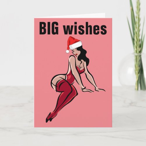 BIG BUTT GIRL ART CHRISTMAS CARDS