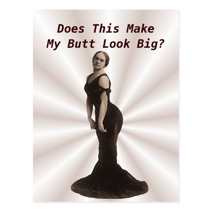 Big Butt Question Postcard