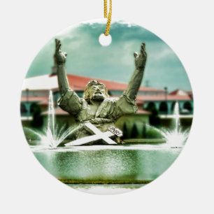 Big Butter Jesus Touchdown Jesus Ceramic Ornament
