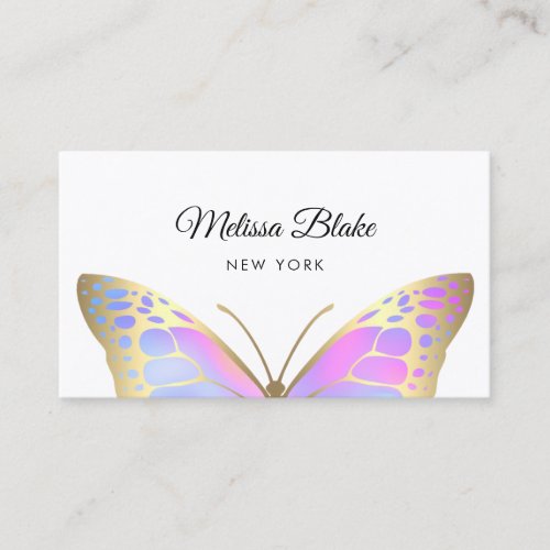 big butterfly logo business card