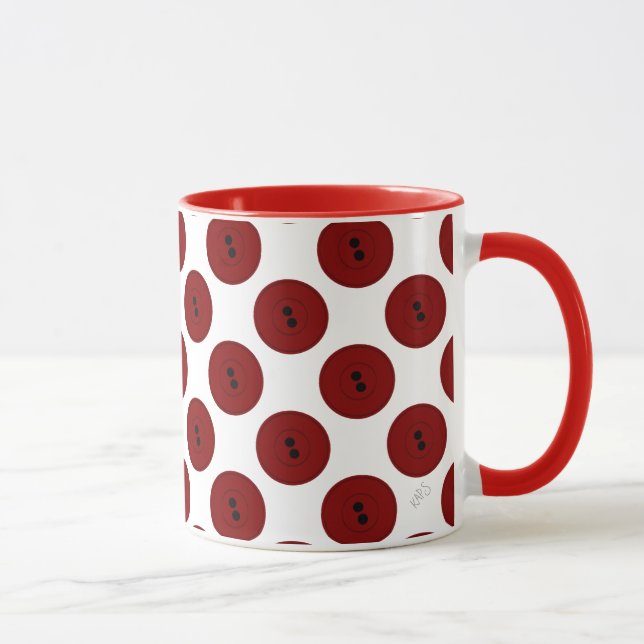 Big Buttons (red) Mug (Right)