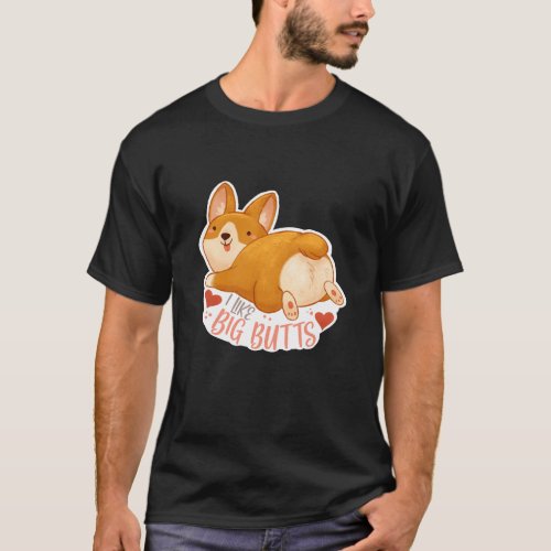 Big Butts Corgi Dog ANIME MANGA CARTOON GIFT T_Shirt