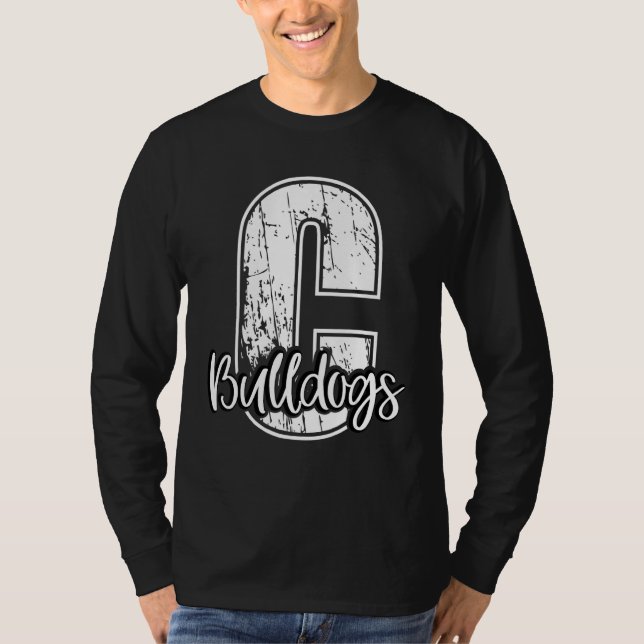 Big C Bulldogs School Sports Fan Team Spirit Masco T-Shirt (Front)