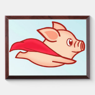 Big Can Fly Supper Man   Cute Gift Award Plaque