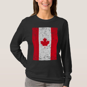 Big Canada Flag with Grunge Vintage Canadian Flag T-Shirt
