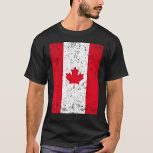 Big Canada Flag with Grunge Vintage Canadian Flag T-Shirt