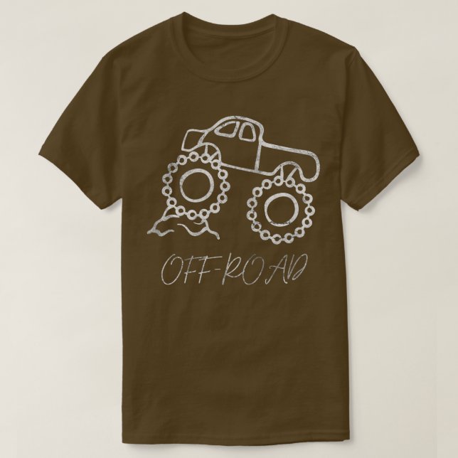 Big Car Lovers Awesome Monster Truck Mud Crushing  T-Shirt (Design Front)