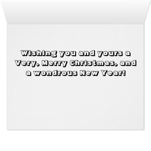 Big Card Merry Christmas (Inside Horizontal (Bottom))