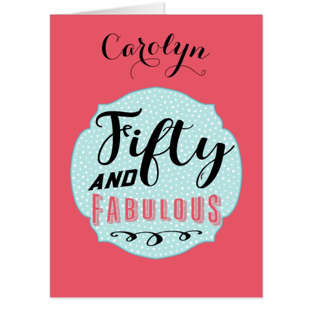 Big Card Milestone Birthday - 50 (Front)