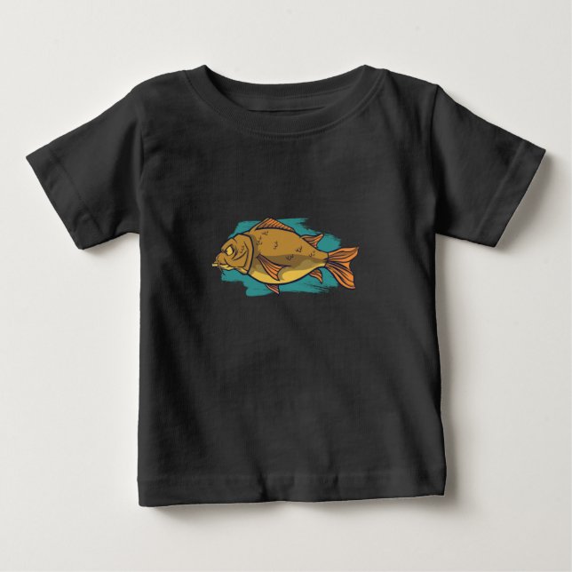 Big Carp Fish Baby T-Shirt (Front)