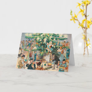 Big Cartoon Christmas Tree for Kids Card