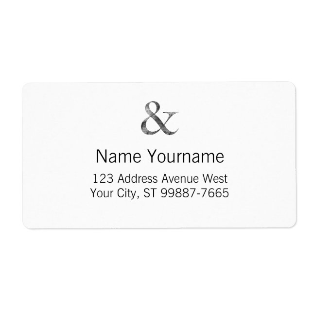 Big Caslon Medium Black Letterpress Grain Label (Front)