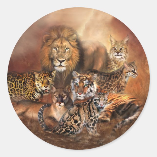 Big Cat Art Sticker (Front)