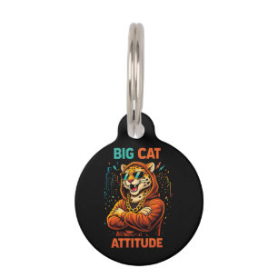 Big Cat Attitude Pet ID Tag