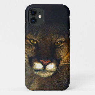 Big Cat Cougar Mountain Lion Art Design iPhone 11 Case