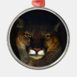 Big Cat Cougar Mountain Lion Art Design Metal Ornament at Zazzle