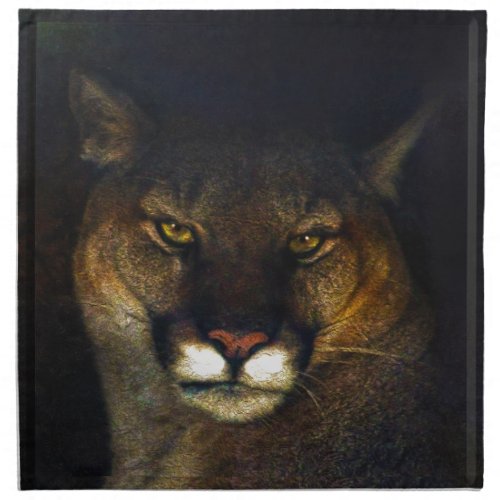 Big Cat Cougar Mountain Lion Art Design Napkin