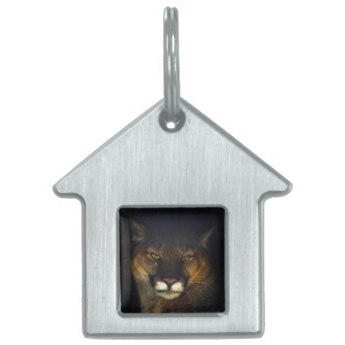 Big Cat Cougar Mountain Lion Art Design Pet ID Tag