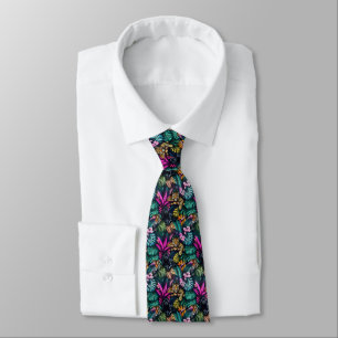 Big Cat Dreams Seamless Surface Pattern Neck Tie