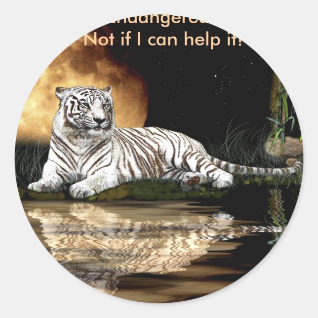 BIG CAT Endangered Species Series Classic Round Sticker (Front)